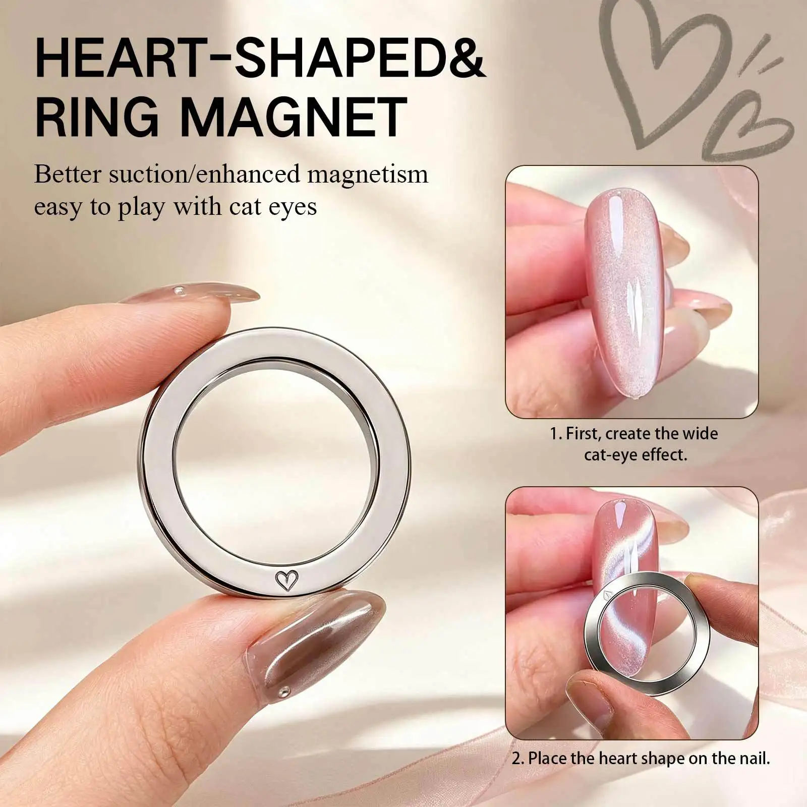 Circular Magnet Wand for Ribbon Nail Art – Easy-to-Use Manicure Accessory