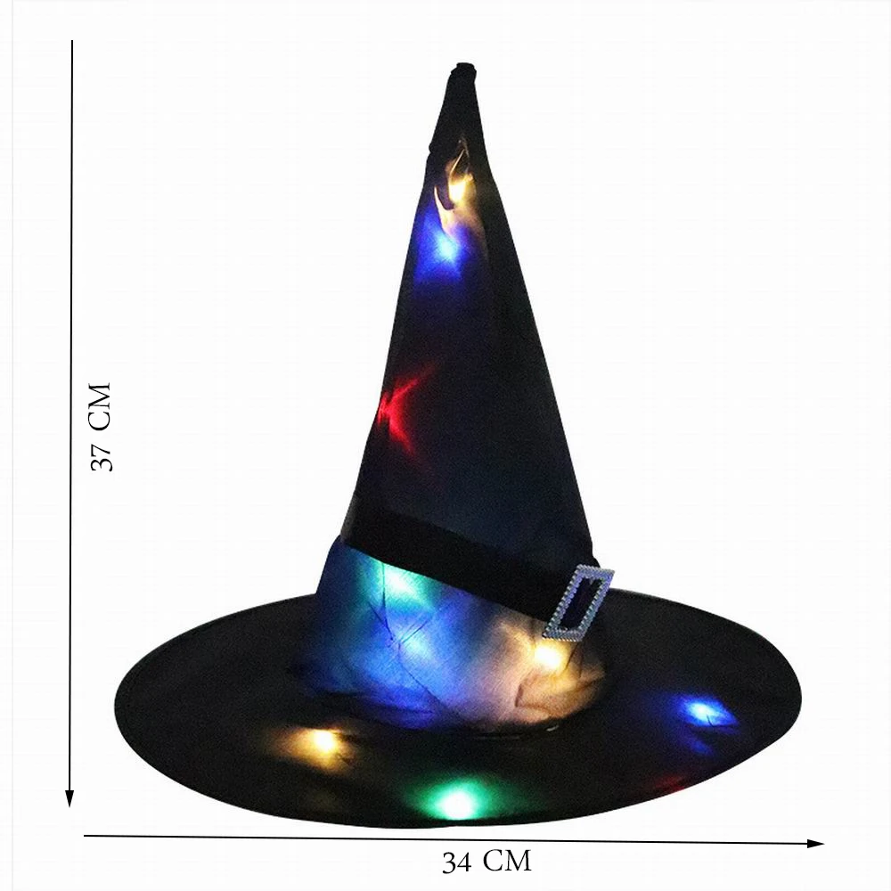 Halloween LED Luminous Witch Hat Glowing Witches Hat for Halloween
