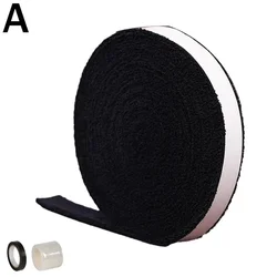 Reel of 5m Non-Slip Grip Tape for Badminton and Tennis Rackets (Black)