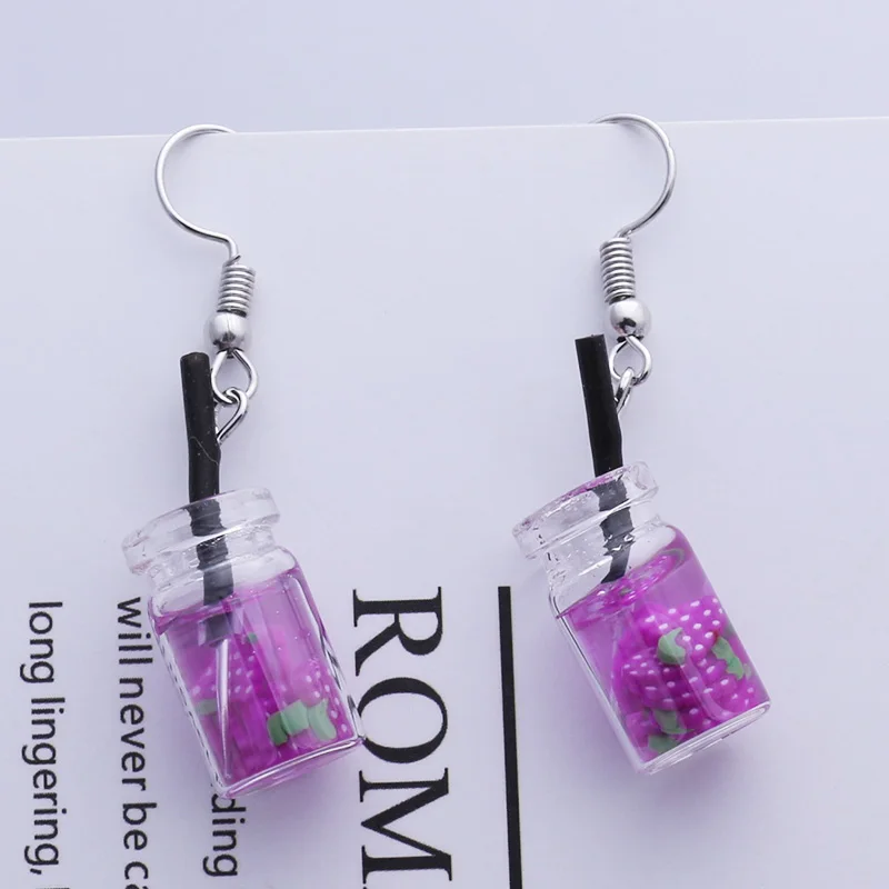 Dangle Earrings Women Small Round Flower Butterfly Hanging pendientes mujer