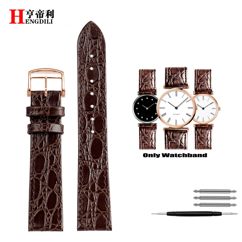 Premium Genuine Leather Watchband Strap - Elegant Wristband Bracelet