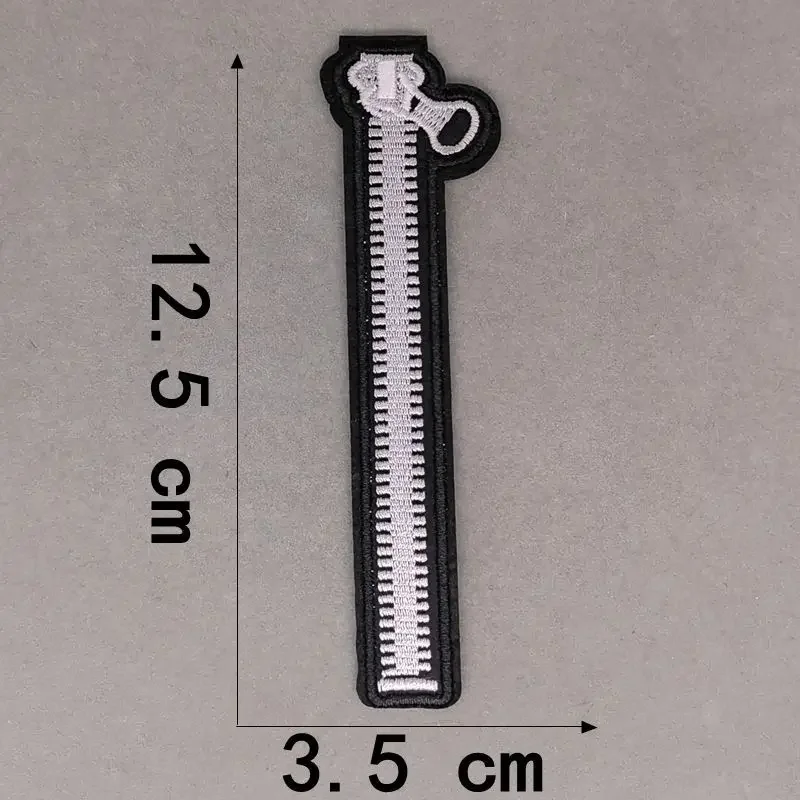 4 개/대 블랙 쿨 지퍼 Diy 수 놓은 아이언 패치 의류 배낭 스티커 배지 패치 수제 액세서리에 바느질