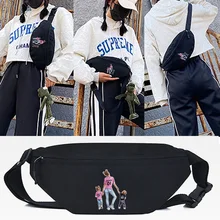 

Fashion Three People Print Waist Bag Unisex Bag Sports Chest Packs Travel Outdoor Crossbody Shoulder Pack Daily Sundries HandBag