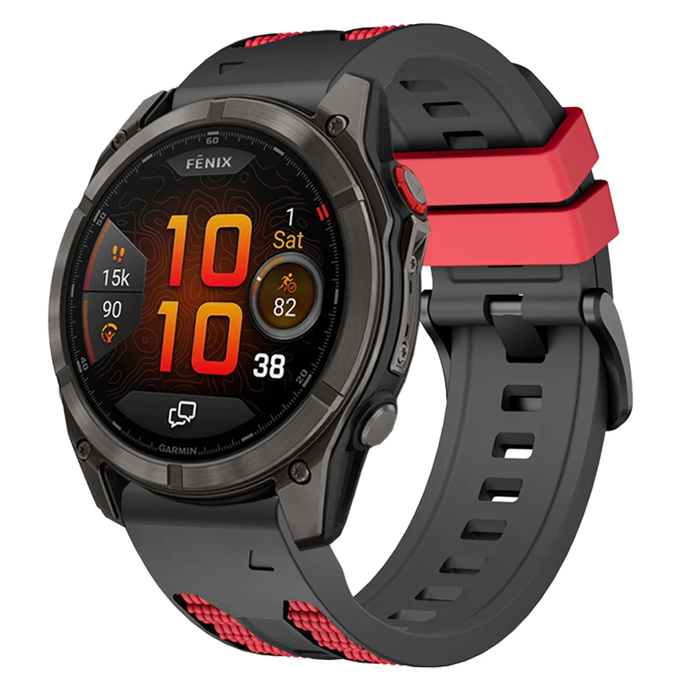 Enhanced Two-Tone Sports Silicone Watch Band (QuickFit) - 22mm/26mm