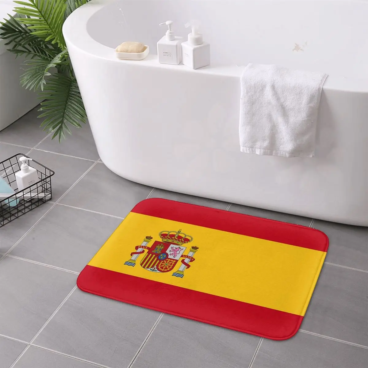 Flag Of Spain Non-slip Doormat Floor Mat Dust-proo Carpet Rug for Kitchen Entrance Home Balcony Footpad Mats 4