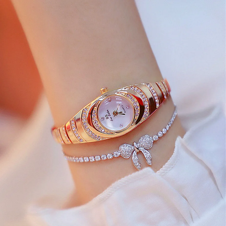 Women Watches UTHAI Female Diamond Snake Bracelet Wristwatches Women's Personalized Fashion Quartz Opening Clock Watch