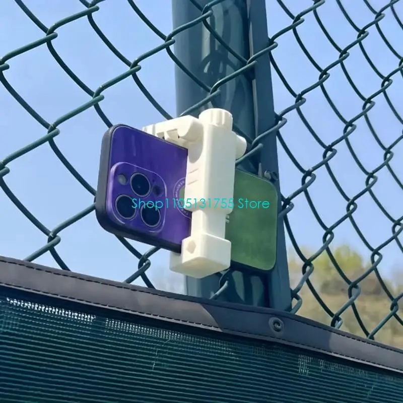 K0EF 휴대용 야외 전화 스탠드 클립 녹음용 조절 가능한 전화 울타리 마운트