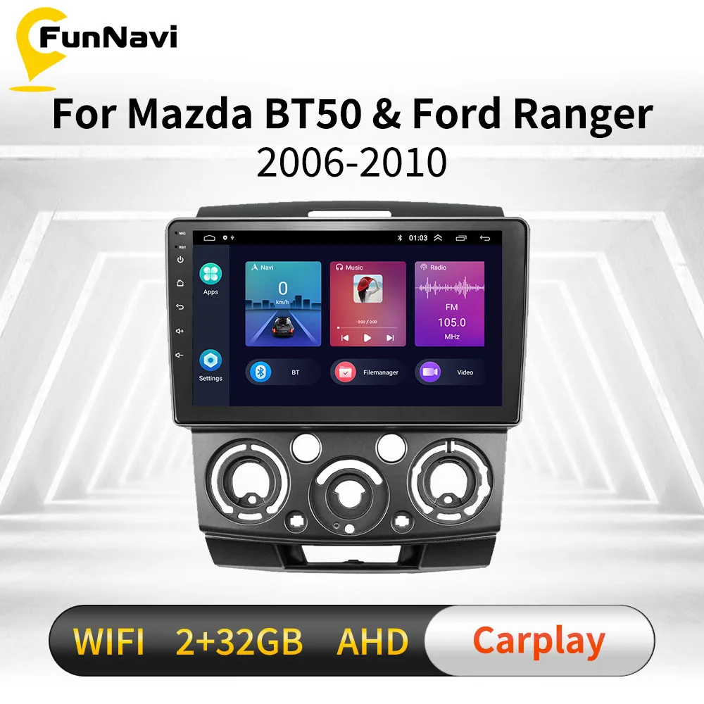 Автомагнитола 2Din Android для Ford Everest Ranger Mazda BT50 BT-50 2006-2011 автомобильный мультимедийный