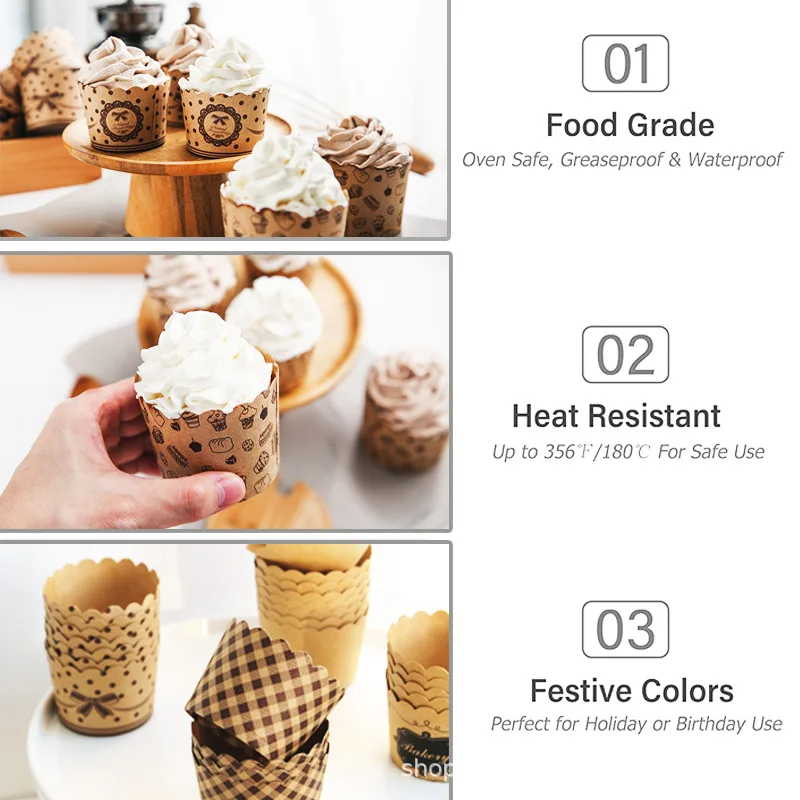 Paper Muffin Cups for Baking and Serving in Kitchen