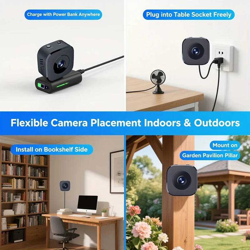Camera WiFi Wireless Remote Monitoring Camera 6K Mini Security Camera Children and Pets Night Vision Surveillance Smart Home 3