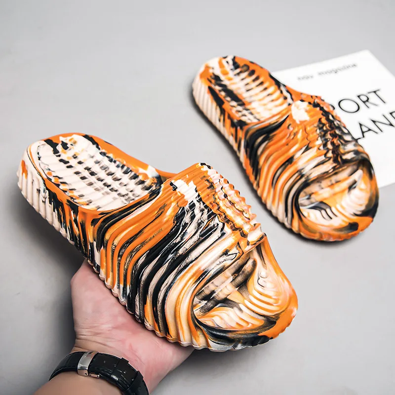 Men's Slippers Summer Wear Sports Trend Couples Home Bathroom Wear-resistant Soft Sole Slippers Women Camouflage Soft Sole Shoes