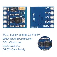 GY-271 QMC5883L Triple Axis Compass Magnetometer Sensor Module 3-5V IIC Electronic Compass Module Magnetic Sensor Module 4