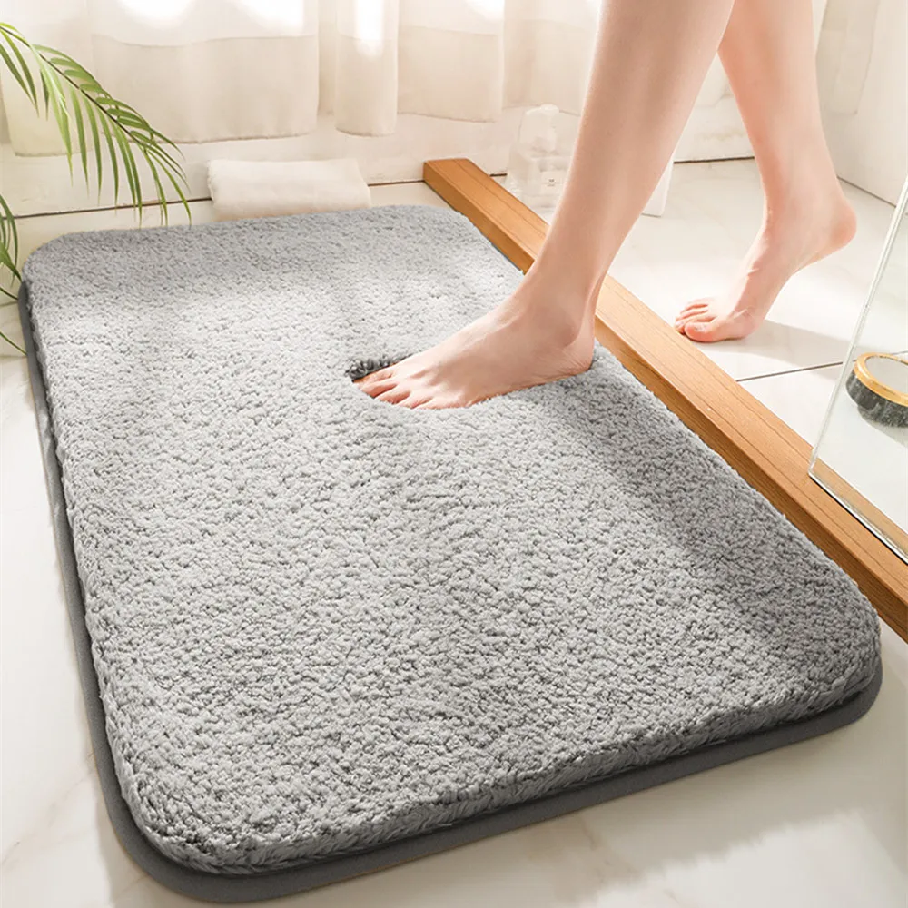 40x60CM Non Slip Bathroom Rugs Fluffy Microfiber Soft Bath Mat for