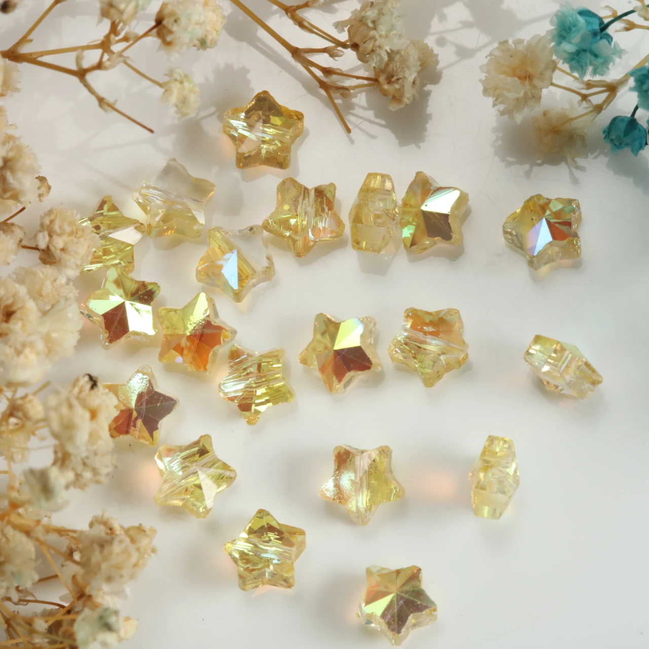 Sparkling Star Glass Beads