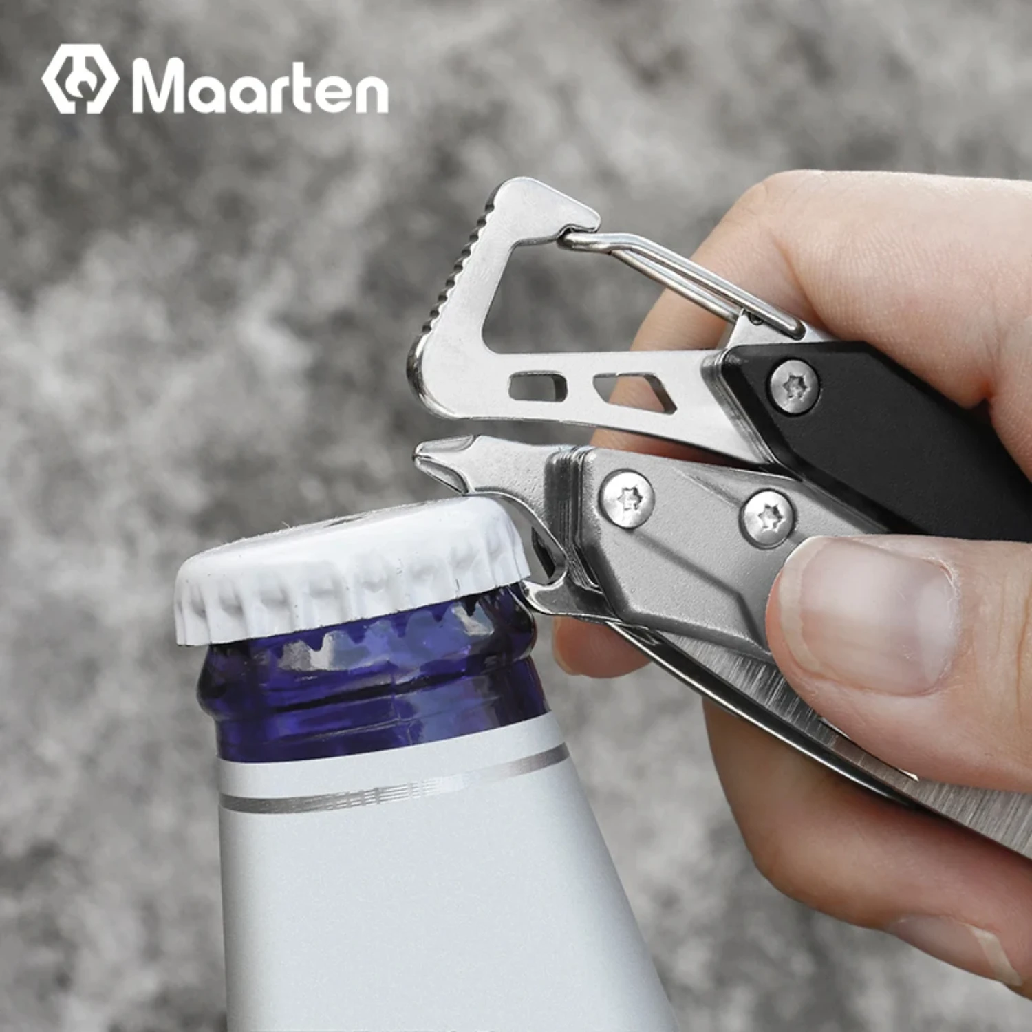 Multitool Pocket with Screwdriver & Self-locking Pliers - 9-in-1 Stainless Steel Survival Bot 6