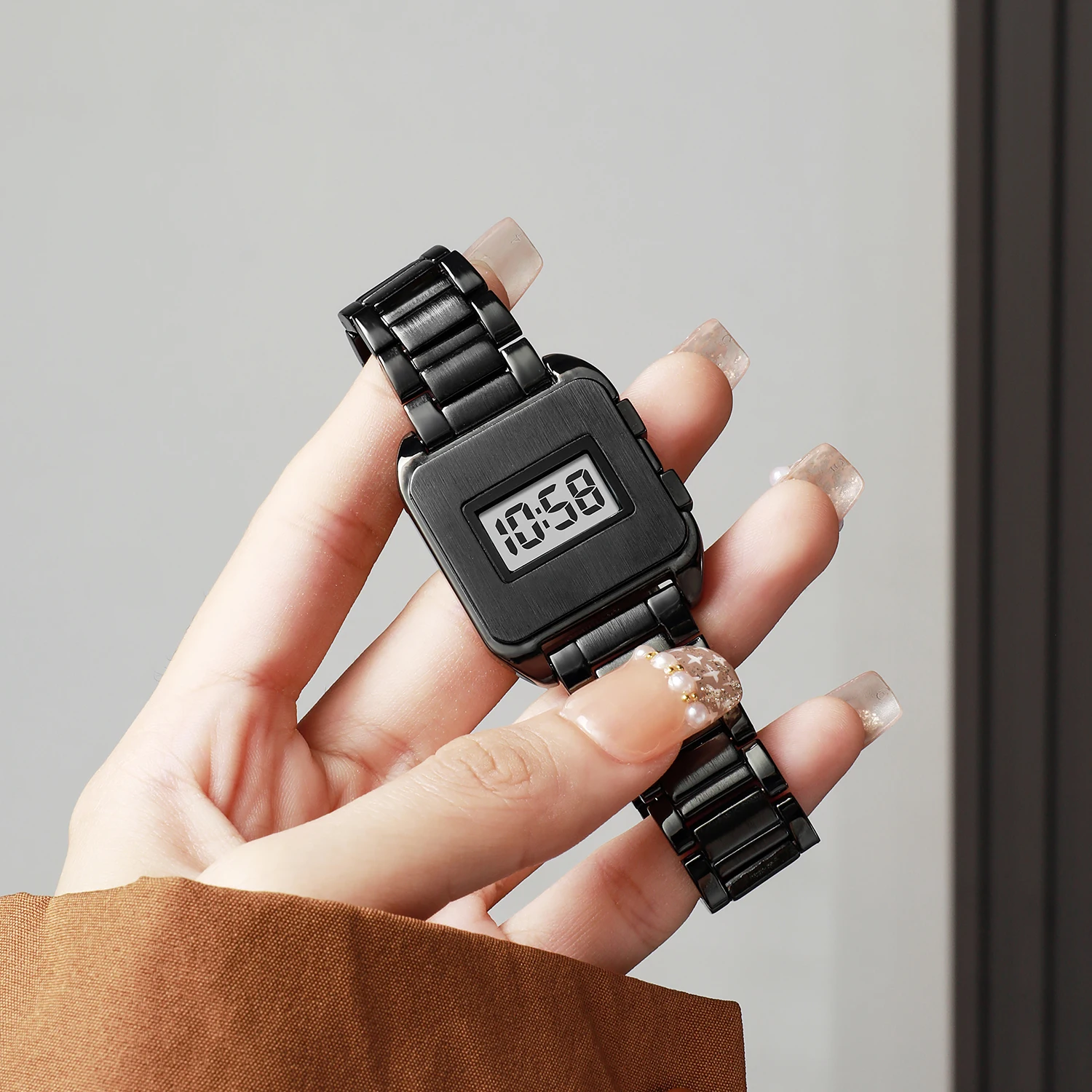 Simple Digital Men's Electronic Watch Arabic Numerals Show Conspicuous Daily Wearing Time as Gifts for Grandpa's Daily Life - 2