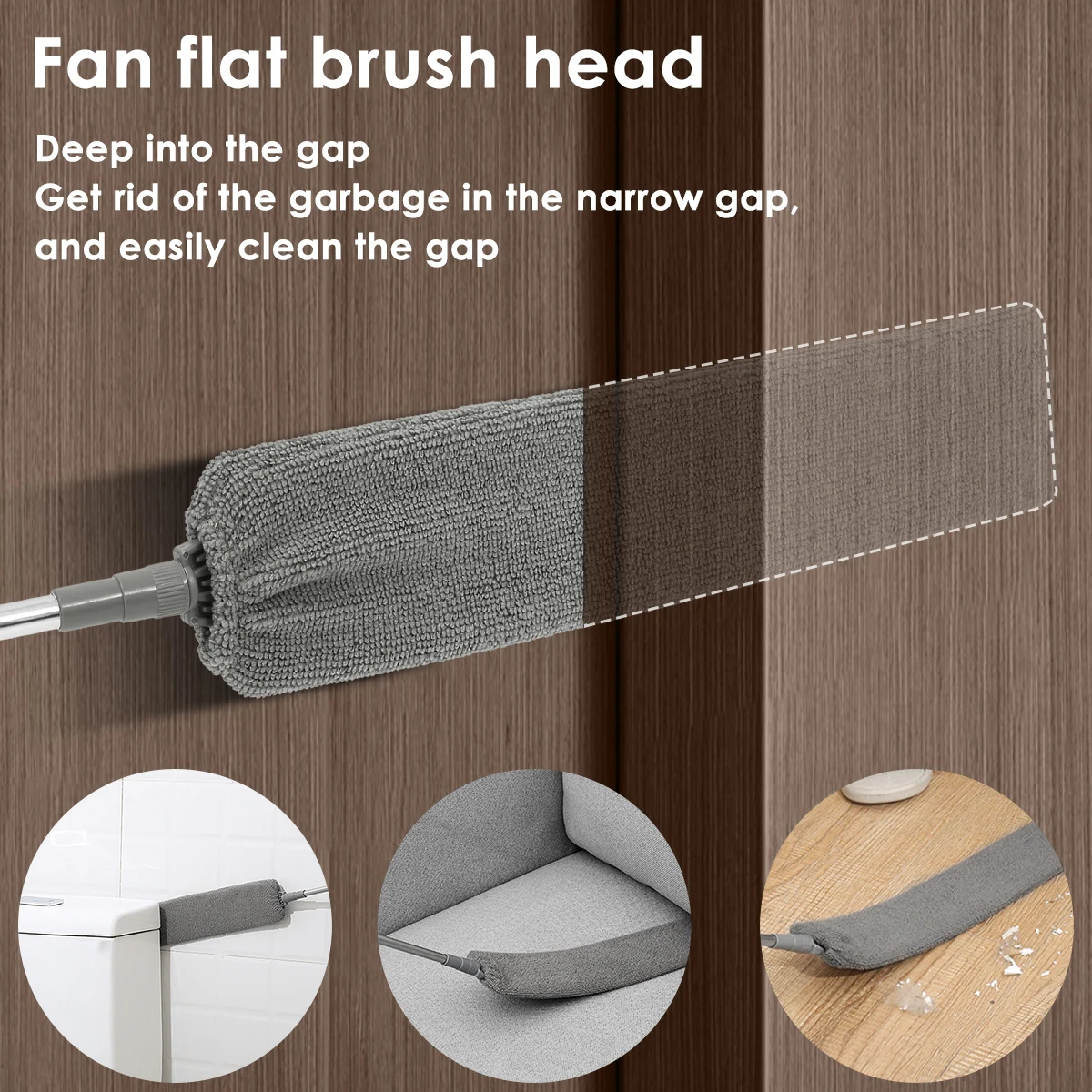 Retractable Microfiber Gap Duster Brush with Extendable Pole for Household Cleaning for retractable duster,microfiber duster brush,telescopic duster brush,microfiber dust brush,telescopic dust brush,telescopic dust remover