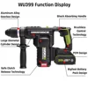 WORX WU399 5.0J Electric Hammer Impact Drill Industrial Grade Brushless 20V Green Lithium Battery 2