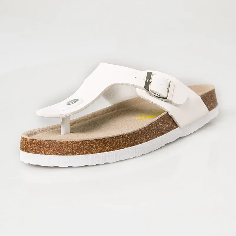 High Quality men and women Summer Cork Foot bed Sandal Outdoor Slippers Large Size Flat Slippers for women Zapatillas Mujer
