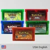 Pokemon Series GBA Game 32 Bit Video Game Cartridge Console Card Emerald Ruby LeafGreen FireRed Sapphire USA Version for GBA/NDS 1