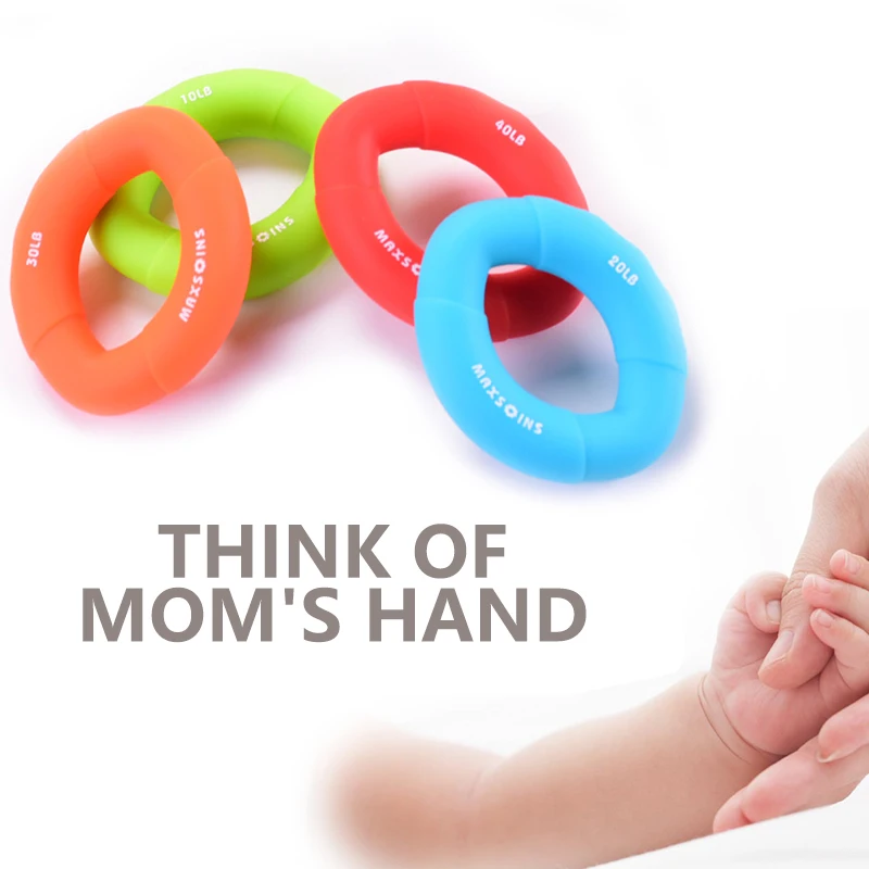 

Home Exercise Hand Grip Muscle Power for Children Carpal Expander Rubber Exerciser Finger Gripper Ring Gym Anti Stress Child