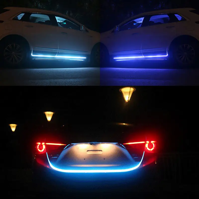 RXZ LED Daytime Running Light Scan Starting Car Hood Decorative Lights DRL Auto Engine Hood Guide Decorative Ambient Lamp 12V - Image 6