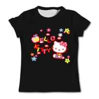 Hello Kitty Children's Pure Cotton Printed Boys and Girls Top T-shirt Short sleeved Pure Cotton Printed T-shirt Short sleeved 2