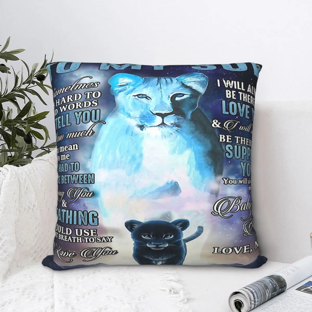 

To My Son Quilt Blanket For Family Pillowcase Backpack Cushion For Sofa DIY Printed Car Coussin Covers Decorative