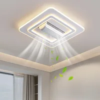 Ventilateur de plafond sans pales invisible, lumière LED, télécommande intelligente, pour chambre à coucher, salon, lumière intérieure 6