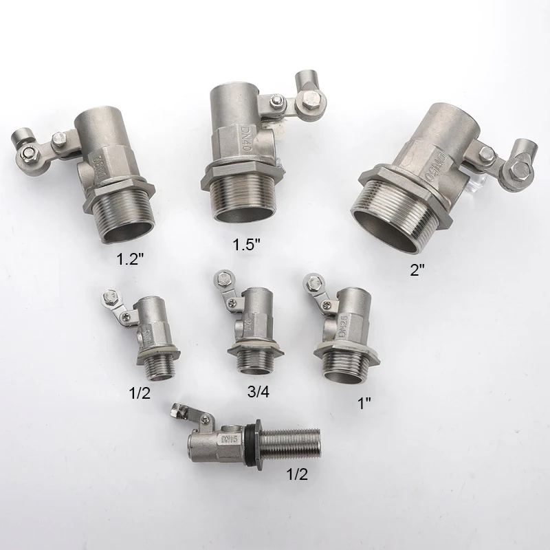2 "Stainless Steel Float Ball Valve Adjustable Stainless Steel Tank DN50 Water Tower Pool Control Float Ball