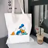 MINISO Disney Cartoons Donald Duck Tote Bag Fashion Aesthetic Shoulder Bag Eco Large Capacity Travel Shopping Bags Hand Bag 5