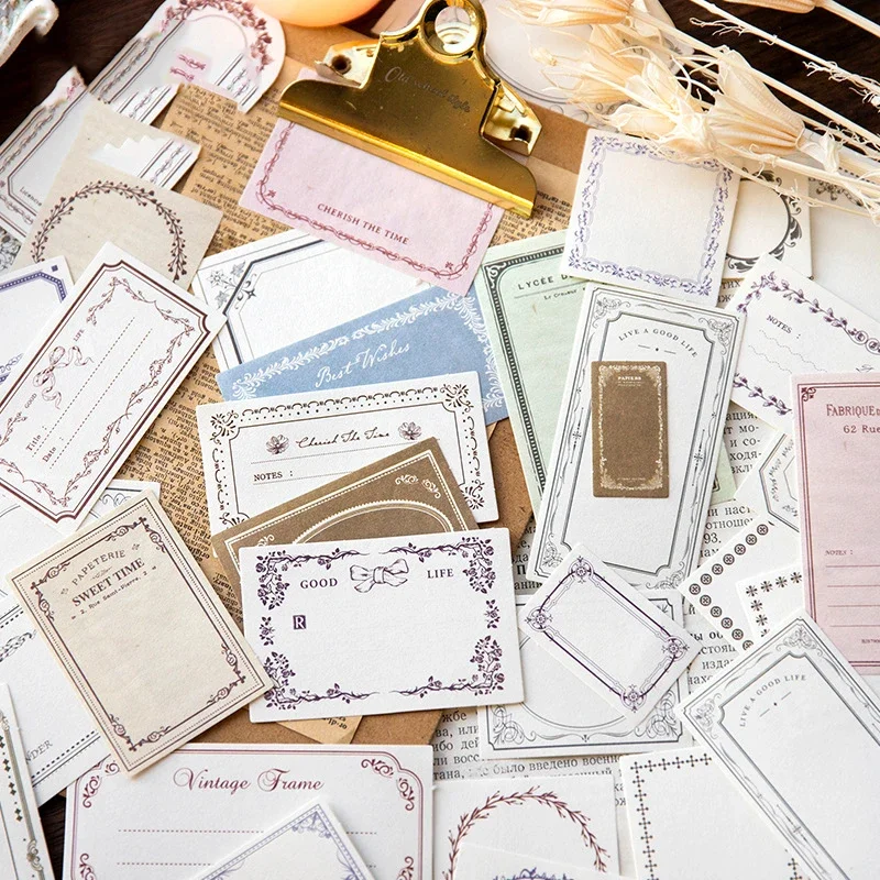 Journamm 30pcs/pack Vintage Memo Paper Collage Album Scrapbooking Materials School Supplies Decor Junk Journal Aesthetics Paper 4