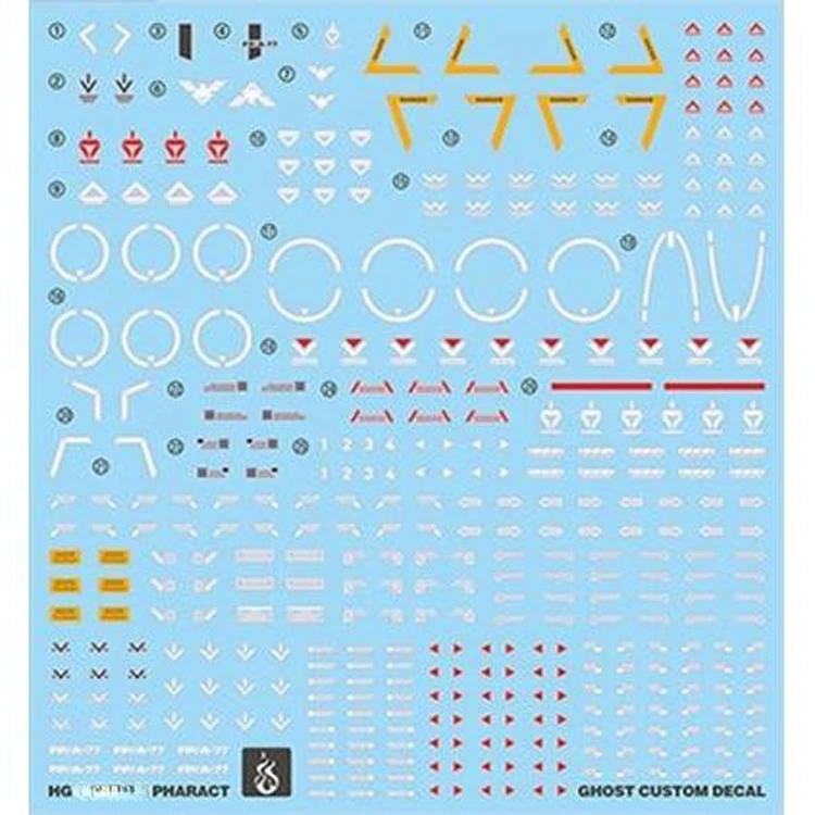 HG 1/144 용 YAN 데칼 머큐리 모바일 슈트 모델 취미 DIY 워터 슬라이드 스티커 형광의 마녀