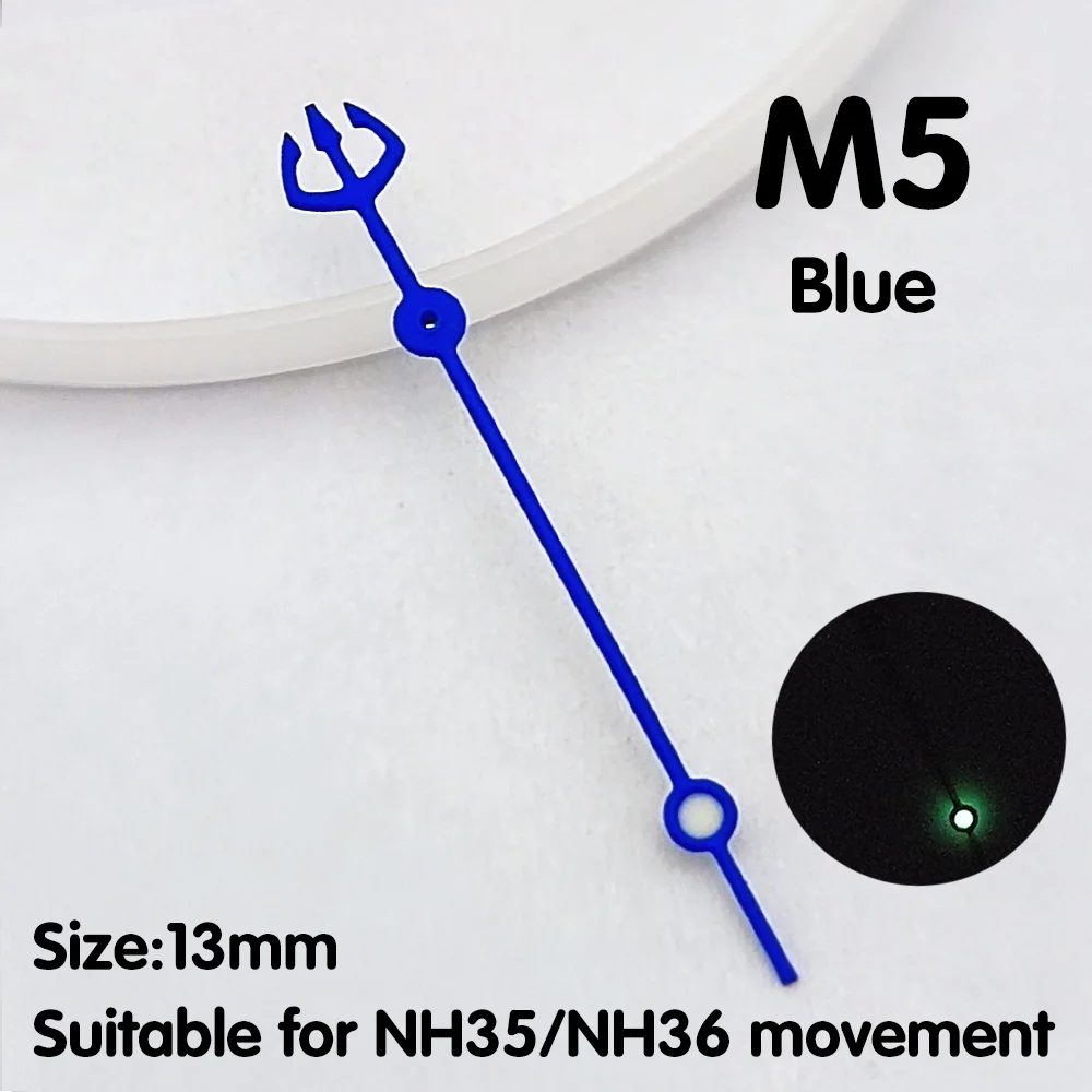 Watch Hands NH35 Hands Trident Seconds Hand C3 Grade Luminous Suitable for NH34/NH35/NH36 Movement Watch Replacement Parts watch accessories