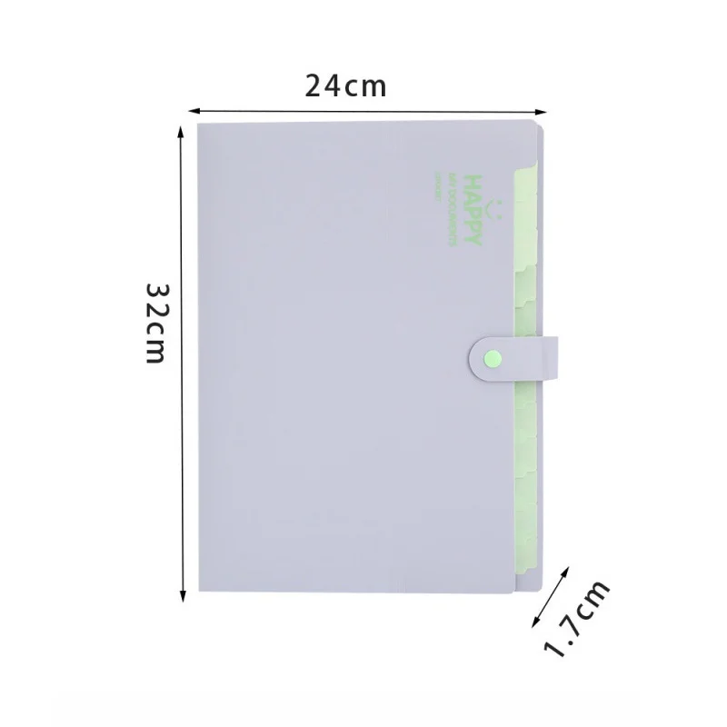 Cartella per organo A4 5 strati Macaron Colors File Manager Storage Cartella semplice per forniture di cancelleria per ufficio e scuola per studenti - immagine 6