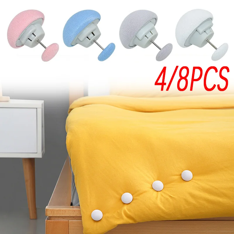 Huangyihan Porta-piumino 24 pezzi - Clip per piumoni, porta lenzuola, tenditore per lenzuola e copri bottoni per trapunta clip per fissaggio letto d'appoggio con bottone
