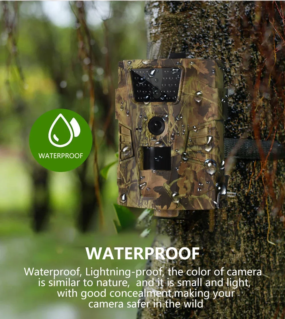 Hunting Trail Camera SunTekCam 1080P 30pcs Infrared LEDs 850nm IP65 Waterproof Photo Trap for Hunting Long Standby Time 14MP