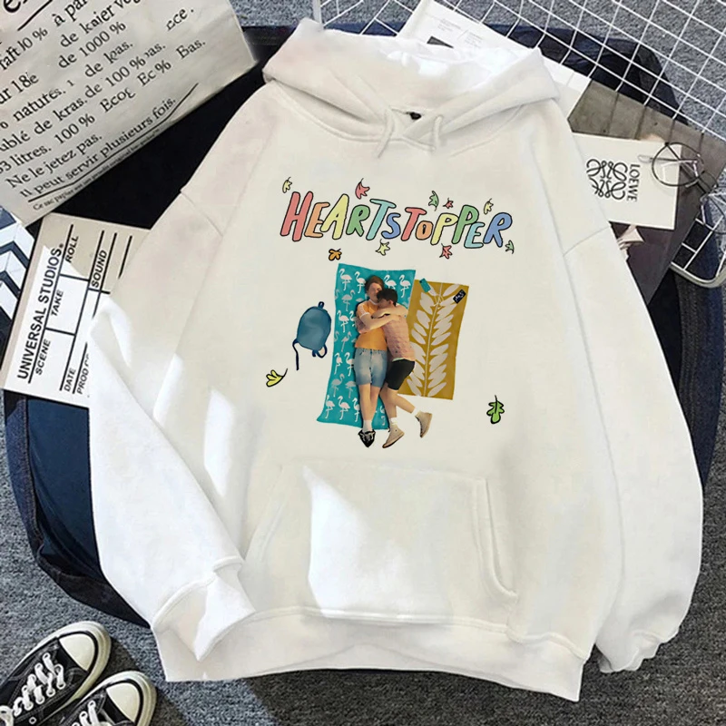 New Heartstopper Hoodies Women's Nick and Charlie Romance Cartoon Rainbow Streetwear Fashion Sweatshirts Unisex Top Clothing 3
