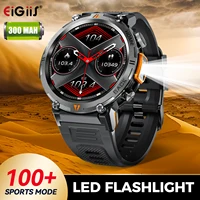 EIGIIS KE3 Bluetooth Call Smart Watch Men Full Touch Screen Health Monitor Clock With Flashlight Men SmartWatch For IOS Android 1