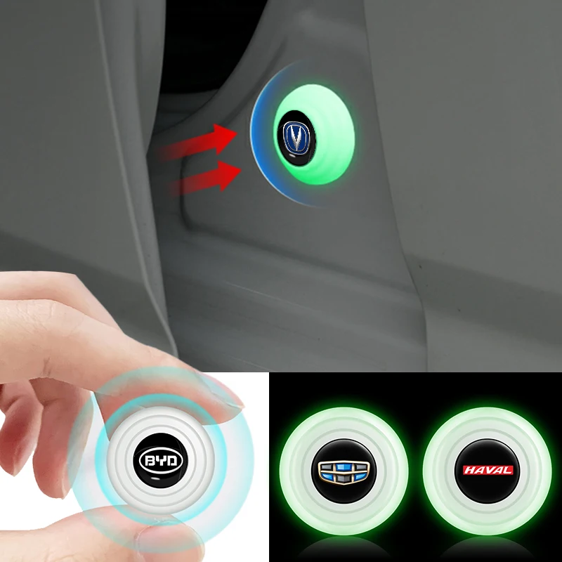 4pcs Car Door Luminous Shock Pad Protector Sticker For Toyota Trd Rav4