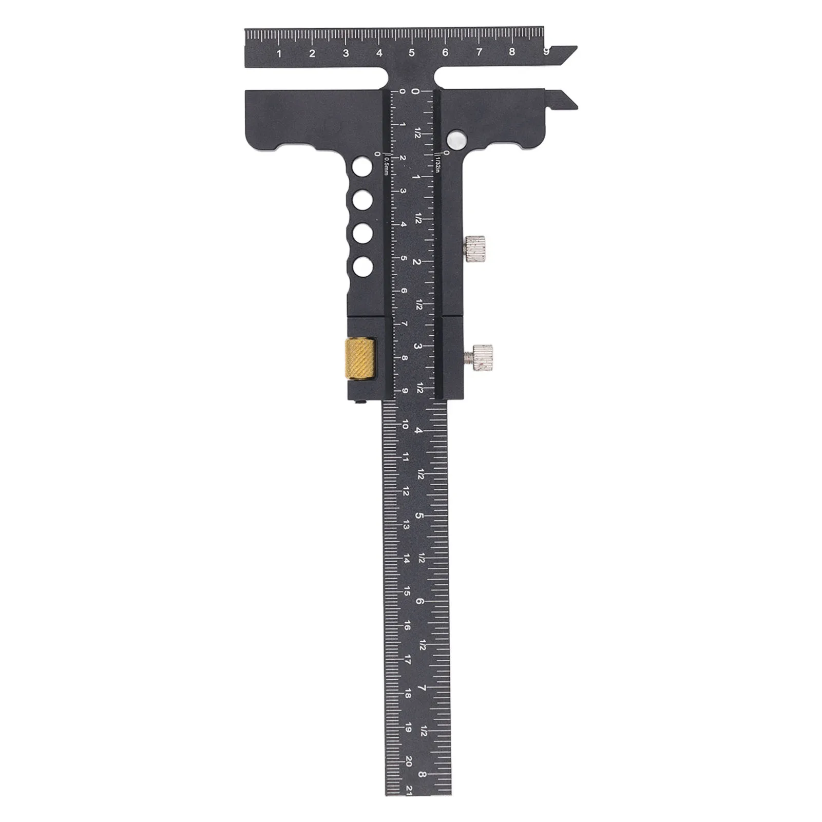 Caliper Measuring Tool T Shaped Woodworking Ruler 0‑100mm 0‑210mm Range Aluminum Alloy Marking Gauge Caliper Measuring Tool
