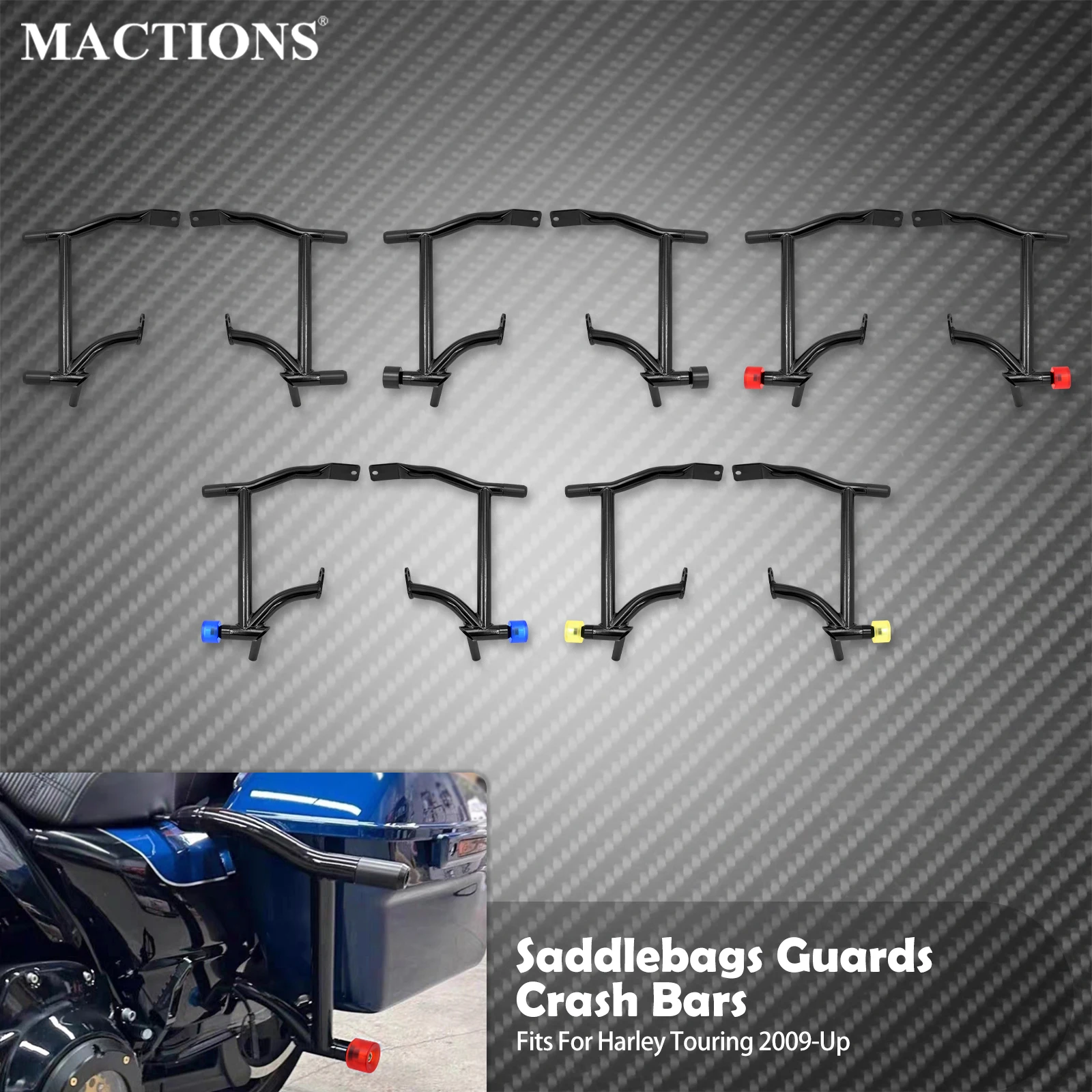 MotorcycleSaddlebagsCrashBarsGuardsBumpersForHarleyTouringRoad