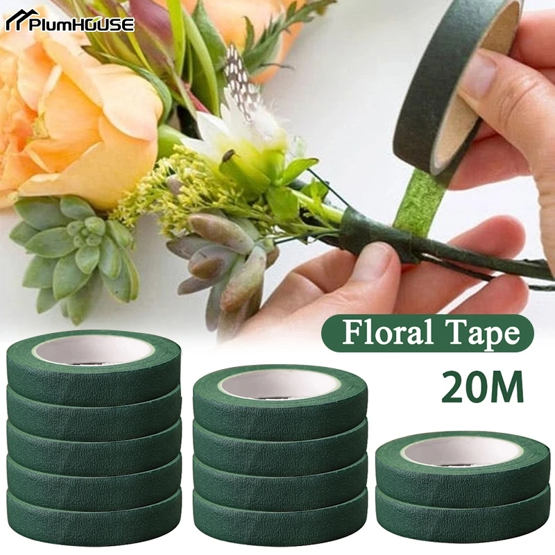 

Floriculture Tape Self-adhesive Bouquet Floral Stem Paper Tapes Stamen Wrapping Florist DIY Decorative Flower Wedding Supplies