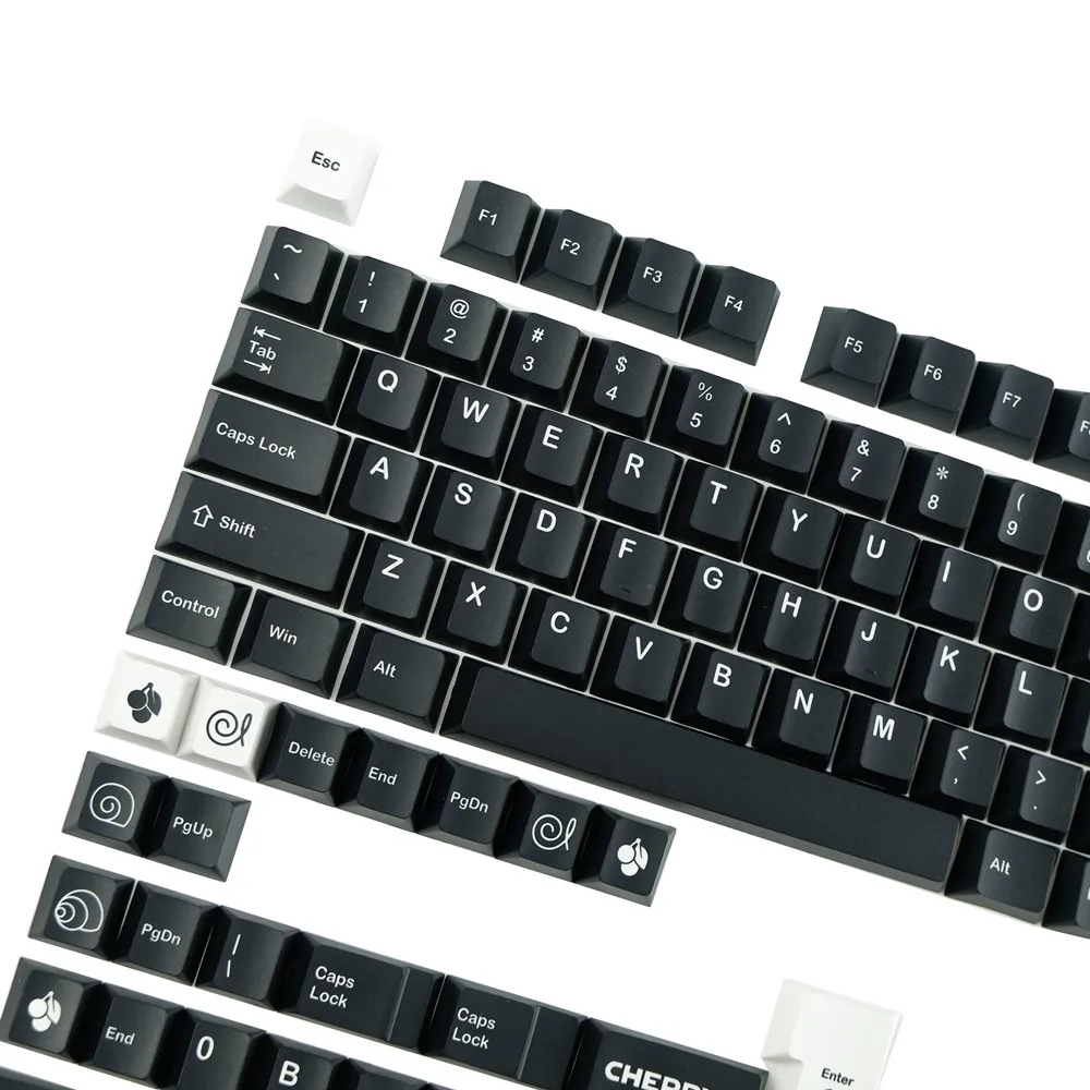 GMK Black Snail Keycap Set 142 Keys Cherry profile 5 Side