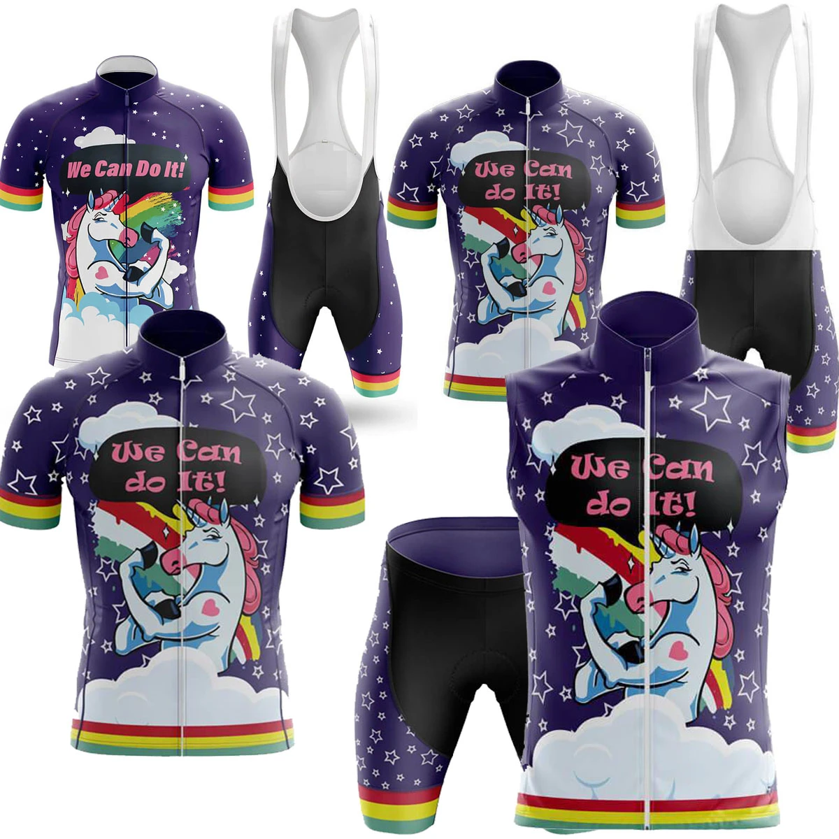 Conjunto de ropa de Ciclismo de unicornio para Hombre, Maillot divertido  que podemos hacer, camisetas de Ciclismo de montaña, traje de bicicleta de  carretera, pantalones cortos con babero, 2023| | - AliExpress