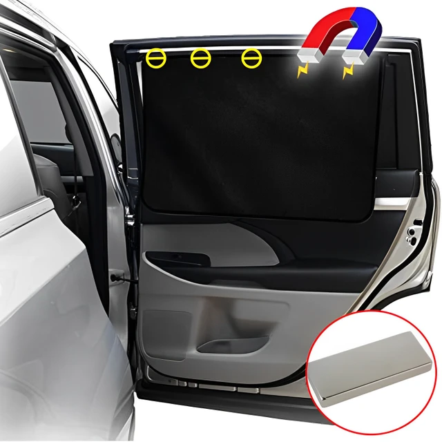 2pcs 50cm Car Sun Shade Side Window Curtain Auto Foldable Uv Protection  Accessories Black Pure Cloth Auto Accessories - AliExpress