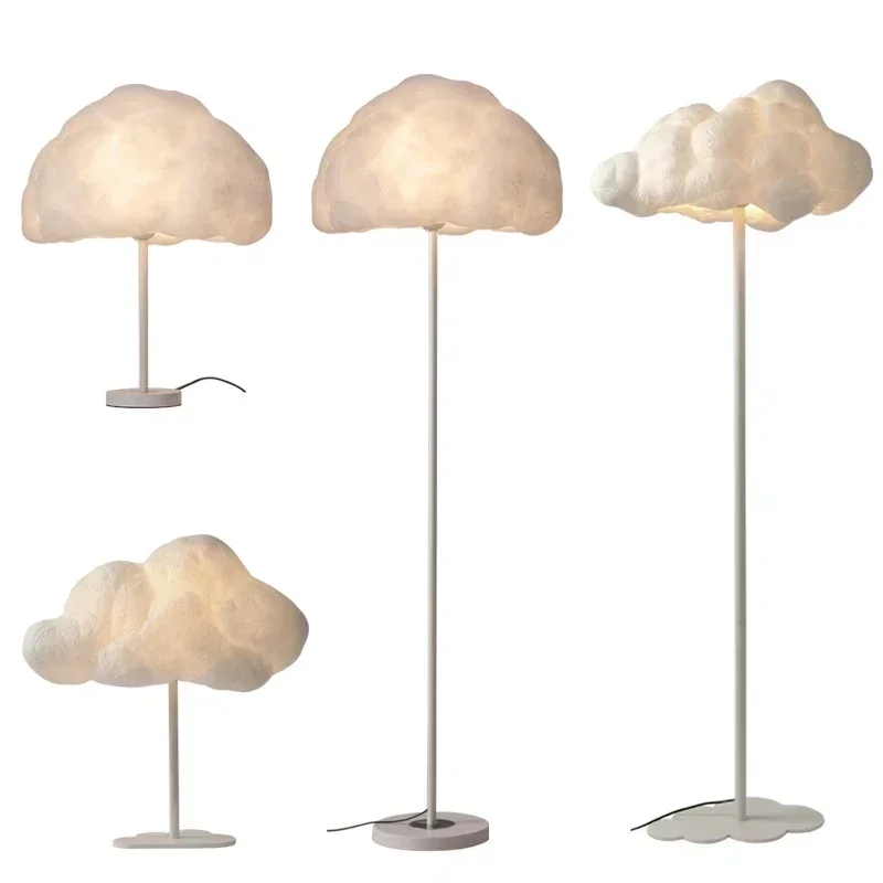 Cloud Art Desk Lamp living room bedroom bedside lamp warm girl white cloud decorative vertical floor lamp