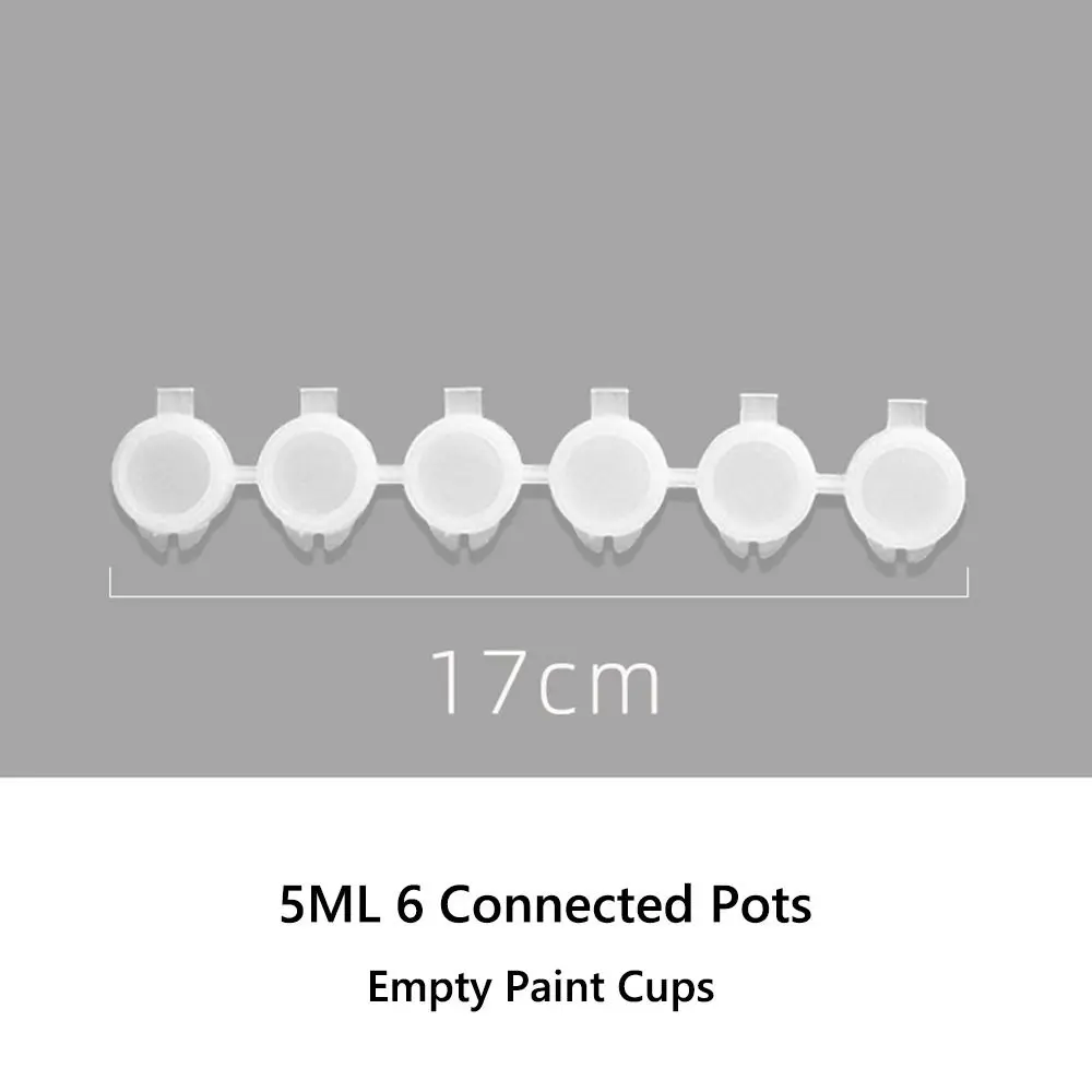 휴대용 플라스틱 색소 스트립 2ml/3ml/5ml 6/8 연결된 용기 빈 페인트 컵 색소 용기 수채화 그림