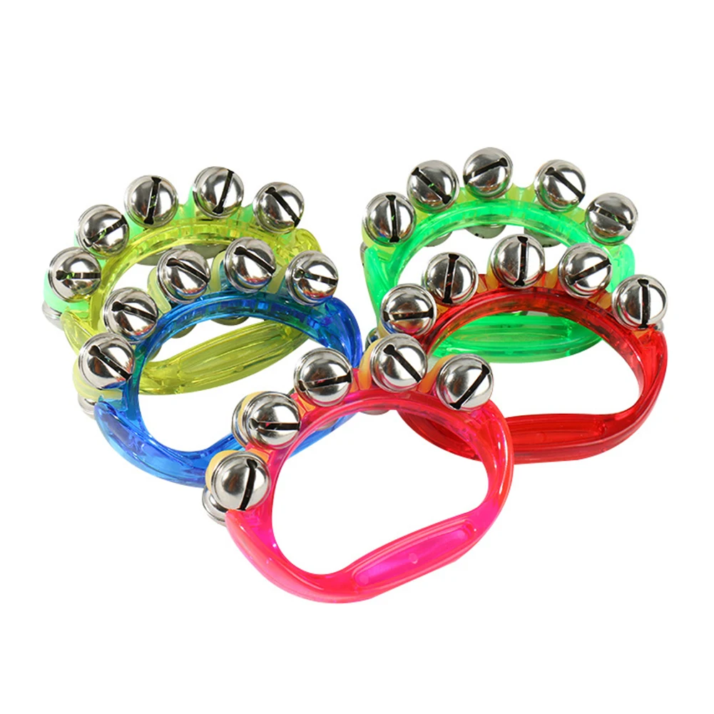 Double Row Metal Jingles Hand Held Percussion Half-Moon Tambourines musical percussion instruments Musical Instrument Gifts For Kids Adults Party