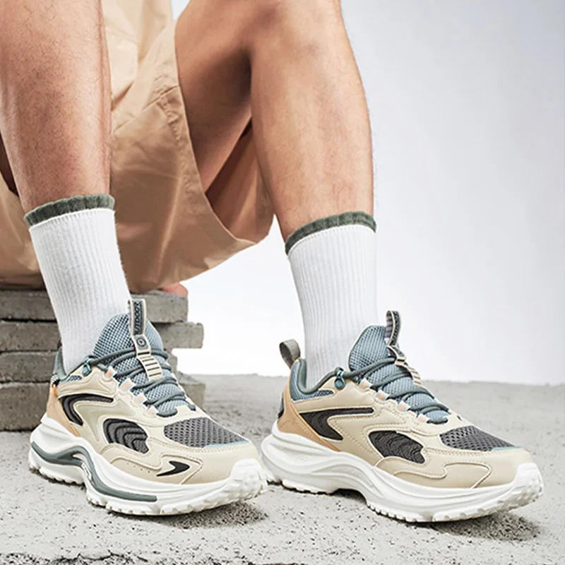 Xtep Wujing 2.0 Walking Shoes Men Breathable Mesh Comfortable Causal Sports Shoes Vintage Fashion Male Sneakers 977319170008
